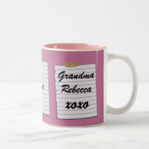 Love Notes For Grandma Mug mugs