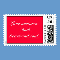 Love nurtures both heart and soul STAMP stamps