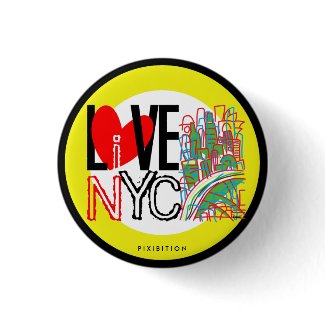 Love NYC & Live In NYC Round Button button