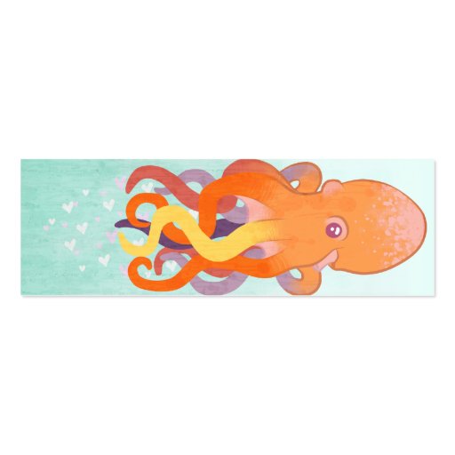Love Octopus Bookmark Business Card (front side)