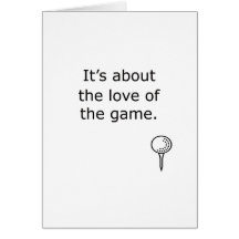Love Of The Game Golf Design Cards