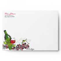 Love of Wine and Grape Envelope envelopes