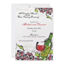 Love of Wine and Grape Invitation