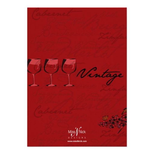 Love of Wine and Grape Invitation