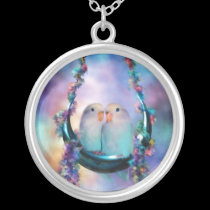 Love On A Moon Swing Wearable Art Necklace necklaces