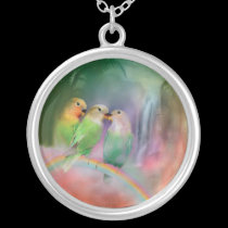 Love On A Rainbow Wearable Art Necklace necklaces
