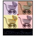 Love on Board Antique Baby Carriage T-shirt