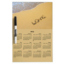 Love on the beach 2013 Calendar Dry-Erase Board