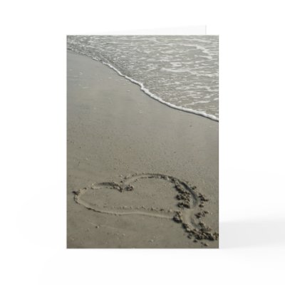 Love on the Beach Blank Greeting Card