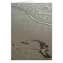 Love on the Beach Blank Greeting Card