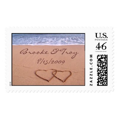Love on the beach - Customized Postage Stamps