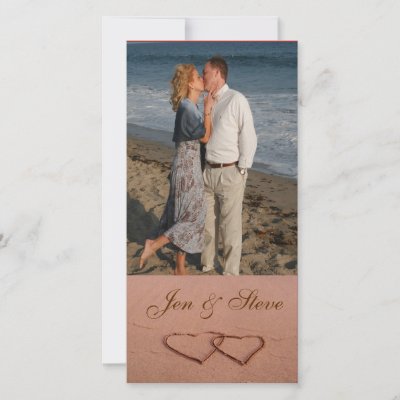 Love on the beach photo template picture card