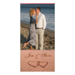 Love on the beach photo template picture card