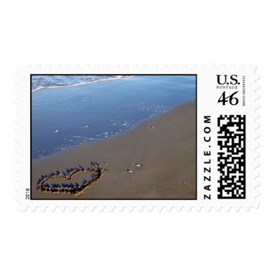 Love on the Beach Postage Stamps