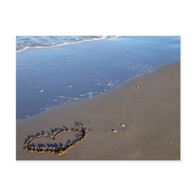 Love on the Beach Postcard