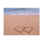 Love on the beach postcard