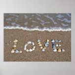 Love on the beach print