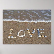 Love on the beach print