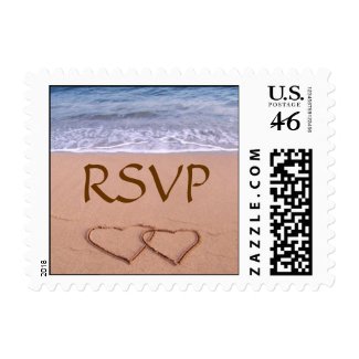 Love on the beach - RSVP stamp