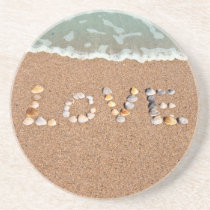 Love on the Beach Sea Shell Coasters coasters