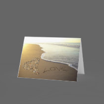 Love on the Sandy Beach Shore cards