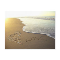 Love on the Sandy Beach Shore postcards by beverlytazangel Love on the Sandy Beach Shore postcards