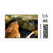 Love one another postage stamp
