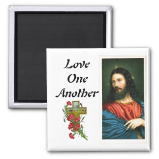 Love One Another with Jesus Christ Image Magnet