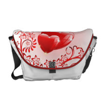 Love Ornamental Hearts Courier Bag