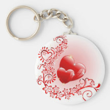 Love Ornamental Hearts Key Chain