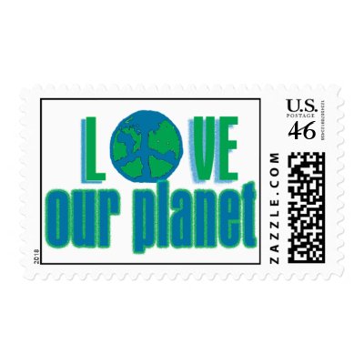 love our planet Postage