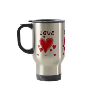 Love Over Hearts mug