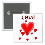 Love Over Hearts Pins