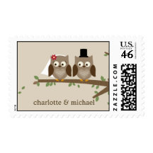 Love Owls Custom Postage Stamp
