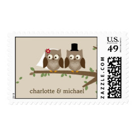 Love Owls Custom Postage Stamp Stamps