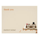Love Owls Fall Wedding Thank You Cards invitations