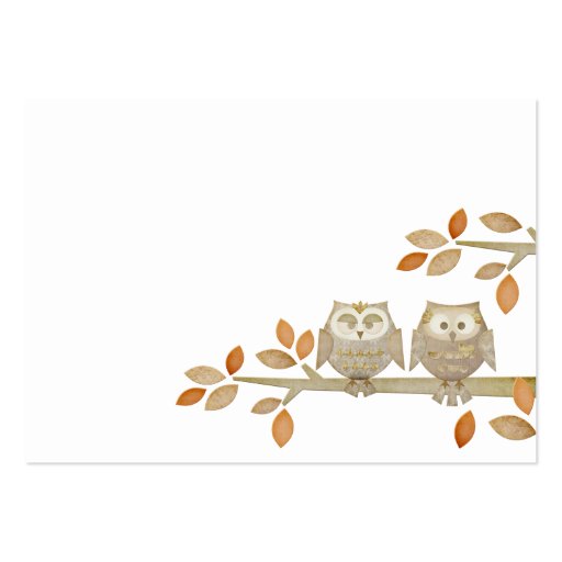 Love Owls in Tree Business Card (front side)