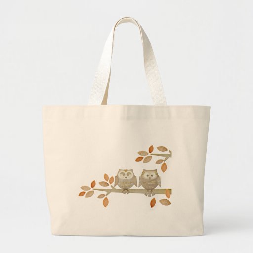 Love Owls in Tree Canvas Bag