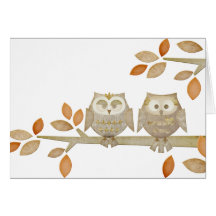 Love Owls in Tree Card