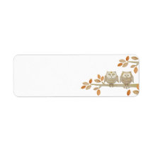Love Owls in Tree Label