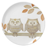 Love Owls in Tree Plate