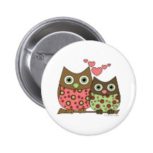 Love Owls Pinback Buttons