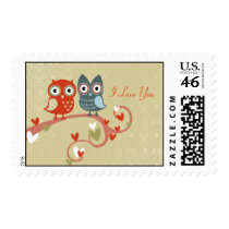 Love Owls Postage Stamp stamps