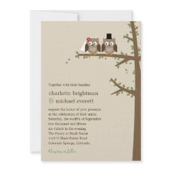 Love Owls Wedding Invitation zazzle_invitation