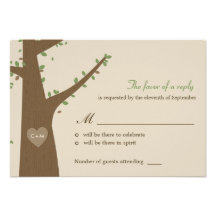 Love Owls Wedding RSVP / Response Card Custom Announcements
