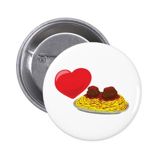 Love pasta!  Customizable: Pinback Button