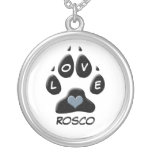 Love Paw Print Dog Personalized Necklace