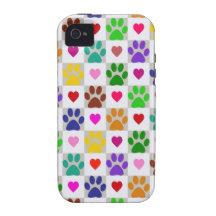 LOVE PAWS iPhone 4 Case-Mate Case