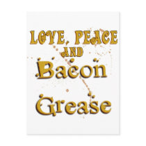 Love Peace & Bacon Grease Post Card