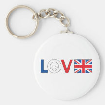 Love Peace Britain Key Chains